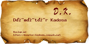 Dömötör Kadosa névjegykártya